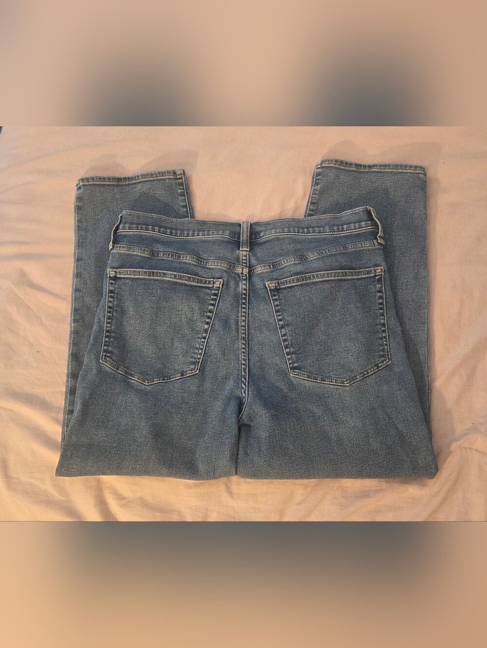 J.Crew Factory Stovepipe Jeans Women’s High Rise Straight Leg Light Wash - Picture 3 of 4